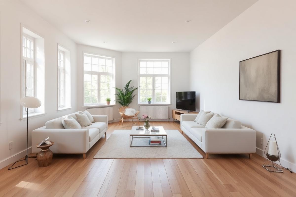 Sala de apartamento remodelado em Lisboa