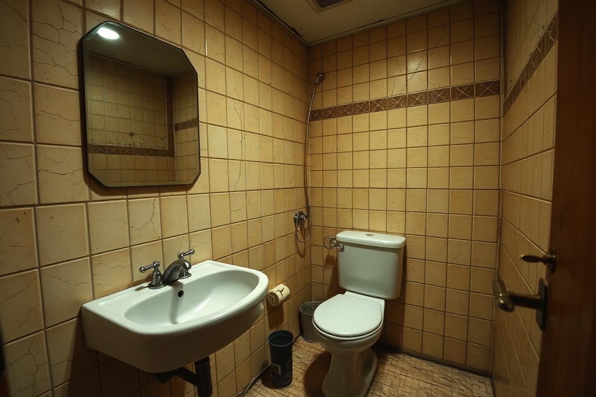 Casa de banho antiga em Lisboa antes da remodelação